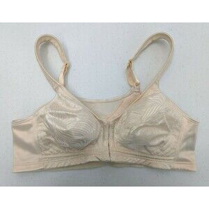 Playtex Bra Women's 36B Ivory 18 Hour POSTURE BOOST Front Close Wireless E525